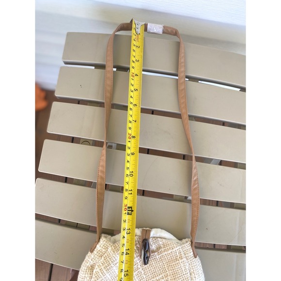 Woven Crossbody Bag Circle Purse Shoulder Bag Toggle‎ Closure Small - Picture 8 of 8